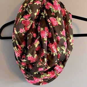 Betsy Johnson Floral Infinity Scarf